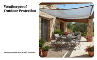 Protection Reflective Sun Shade Net Long-Lasting Heavy Duty Shade Mesh Weather Resistant Heat Reflective Garden Cover Reinforced Edges for Gardeners, Rooftop, Greenhouse, Pergola, Carport