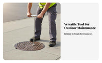 Multi-Functional Manhole Cover Hook Rust-Resistant Manhole Cover Lifter Heavy Duty for Municipal Workers, Construction Sites, Warehouses