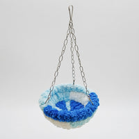 Soft Bird Bed Parrot Nest with Hanging Chains, Round Polyester Hammock for Birds and Swing for Parrots, Winter Parrot Cage Accessories Shelter