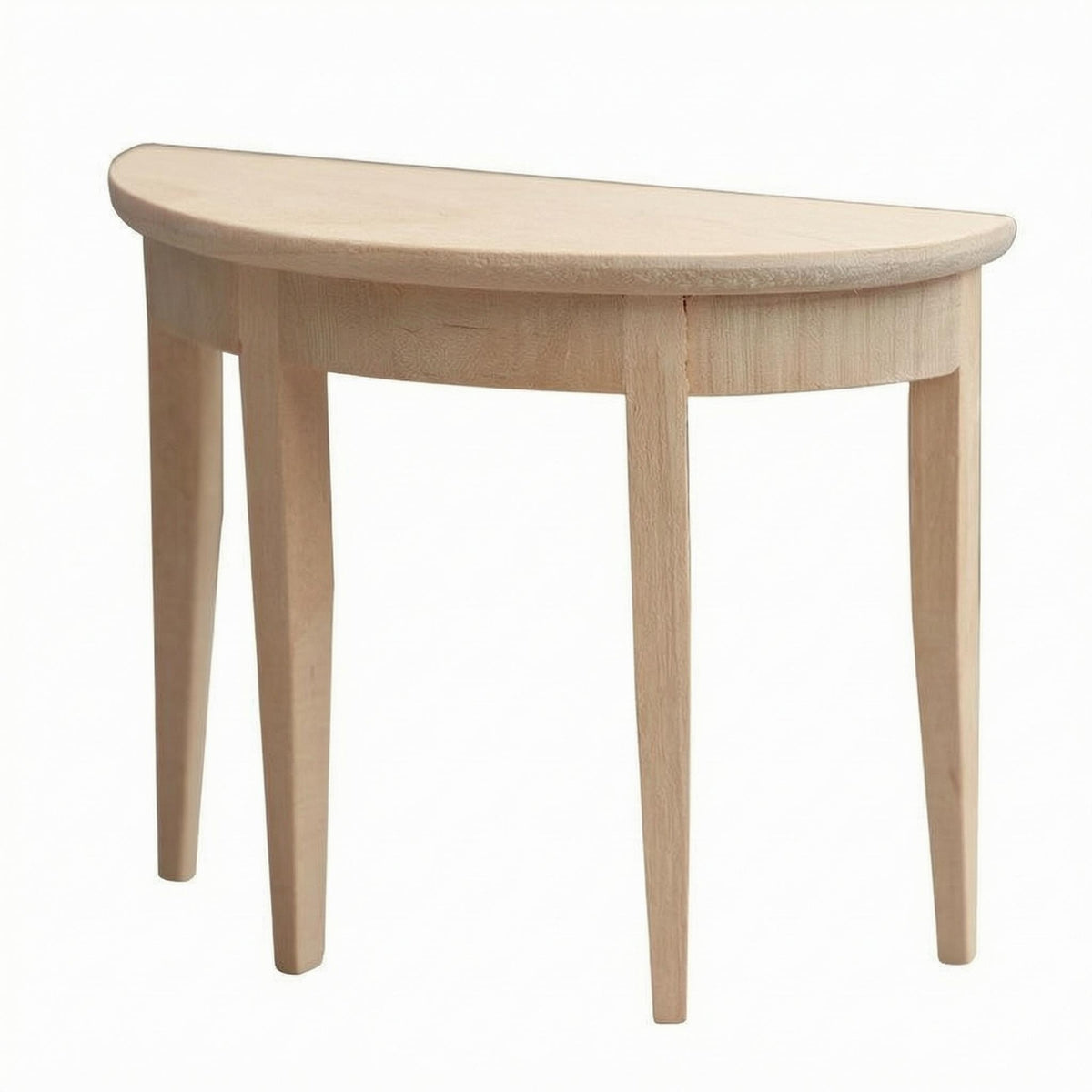 1:12 Scale Side Table Tapered Legs Half-Round Table Dollhouse Decoration