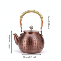 Copper Teapot Handmade Teapot with Lid Chinese-Style for Home, Collectors