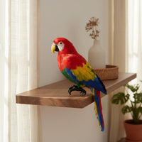 Lightweight Realistic Parrot Model Handmade Craft Feathered Parrot Figurine Vibrant Colors Lifelike Bird Model for Home Decor, Photography Prop, Shop Display, Garden