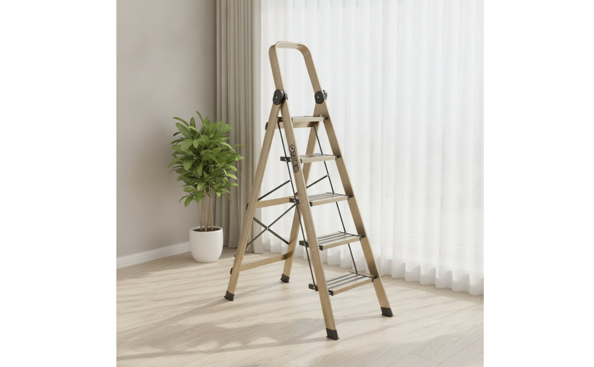 Non-Slip Safety Folding Step Ladder Double-Sided Folding Step Ladder Sturdy Portable for Closet