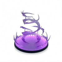 Tabletop Wind-Effect Base Translucent Display Base with USB Cable Illuminated Display Stand with USB Cable Stable for Collectors
