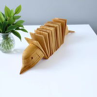 Wooden Dolphin Guiro Rhythmic Dolphin Shaped Guiro Handcrafted Wooden Percussion Fish for Young Children