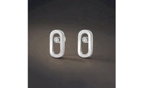 Minimalist Oval Stud Earrings Dainty Cubic Zirconia Stud Earrings Polished Mini Studs Comfortable for Women
