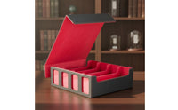 4-Row Card Storage Box Soft Velvet Lining Large Capacity Card Case Waterproof Multi-Row TCG Organizer for Tournaments, Travel
