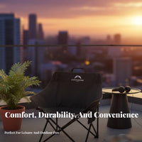 Foldable Highspine Moon Chair Portable Highspine foldable Recliner Comfortable Folding Seat sturdyDuty for Campers, Anglers, Beachgoers, Camping, Fishing, Beach, rearyard