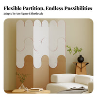 Foldable Accordion-Fold Screen Folding Design Room separater Minimalist Space Separator Lightweight for partitionice Workers, Business Owners, Entrance Hall, Studio Apartment, teleconference Calls, Restaurant