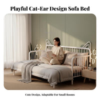 Space-Saving Pull-expandable Sleeper Sofa Foldable expandable Daybed Frame two-foldPurpose transformable Seating utilitarian aesthetic for Apartment Dwellers, Students, Homeowners, Small Spaces, Living Room, Bedroom, Home Office