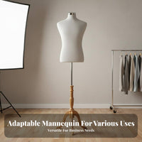 Lightweight Clothing Display Stand Sturdy Female Torso Mannequin Stable Base Adjustable Dress Form Portable for Boutique Owners, Online Sellers, Fashion Designers, Photo Studio, Market Stall, Home Decor