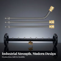 Adjustable Angle Two-in-One Use Chassis and Surface Cleaner Pivoting Coupler Two-in-One-Function Undercarriage Cleaner Stainless Steel & Brass Underbody Car Wash Broom 4000 PSI for Truck Owners, Garage Floor, Driveway, Patio