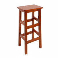 Solid Structure Backless Square-Top Seat Long-Lasting Construction Backless Counter Stool Footrest Bar Chair Versatile Design for Restaurant Owners, Homeowners, Adults, Cafe, Dining Room, Kitchen, Gameroom