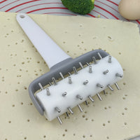 Stainless Steel Pastry Perforating Roller Handheld Pizza Pastry Docker White Pizza Crust Perforating Roller Cylindrical