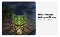 Auto On/deactivate LED Garden Sphere Light Energy Saving LED Garden Ball Waterproof for Patio, Balcony, Tabletop