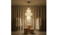 Soft Radiance Wabi Sabi Hanging Lamp Minimalist Japanese Paper Hanging Light Japanese Lantern Chandelier for Homestay, Boutique