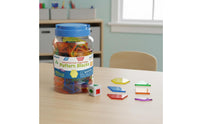 140 Pieces Portable Storage Jar Color Shape Sorting Toy Develops Fine Movement Skills Geometric Shape Blocks Rounded Edges Geometric Pattern Blocks Stimulates Creativity for Preschoolers, Kids 3+, Toddlers, Home School, Classroom, Daycare