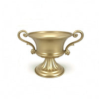 Pedestal Vase with Handles Shiny Pedestal Urn Reflective for Home Entryways