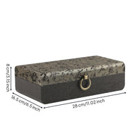Wooden Jewelry Box with Loop Pull Wood-Grain Wooden Jewelry Box Vintage for Dresser, Vanity, Wardrobe
