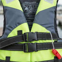 Quick-Release Buckle Adult Life Vest High Visibility Colors Boat Life Jacket Sturdy Water Safety Vest 360 Degree Reflective Strips for Adults, Boating, Travel
