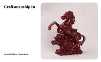 Good Fortune Feng Shui Horse Statue Exquisite Craftsmanship Feng Shui Horse Figurine Glossy Finish for Business Owners, Living Room, Office