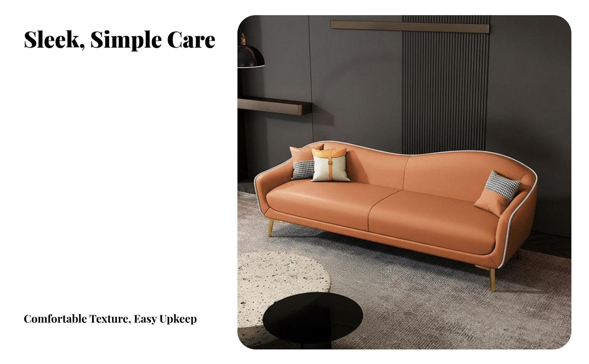 Compact Size 2-Seater Couch Modern Design Curved Back Settee Easy to Clean Loveseat High-Density Foam Cushion for Apartment Dwellers, Business Owners, Homeowners, Small Areas, Bedroom, Pale Ice, Reception Area