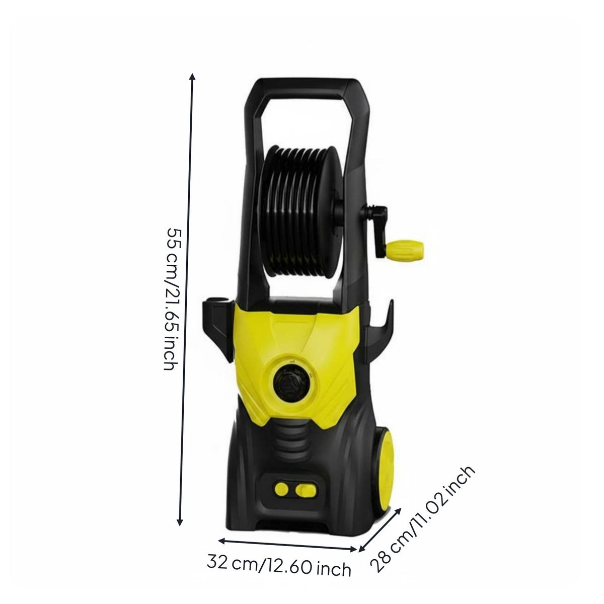 Powerful 1800W Engine High Pressure Washer Multiple Spray Nozzles Electric High Pressure Washer Long-Lasting Aluminum Pump Portable Car Washing Machine Easy Storage