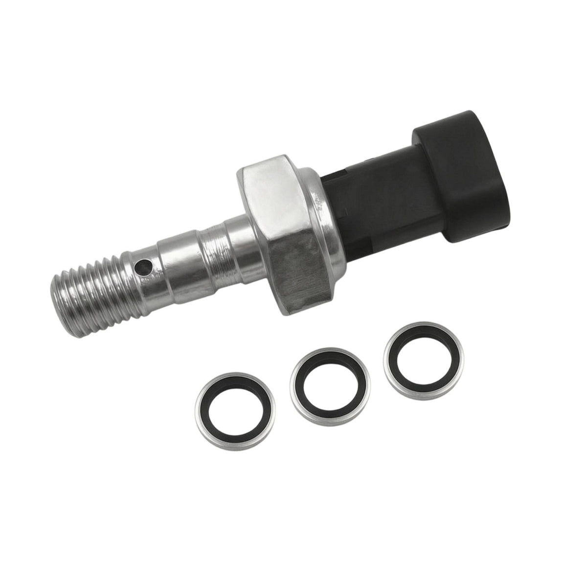 Threaded Hydraulic Brake Sensor Easy to Install Pressure Switch with Sealing Rings Compatible Brake Pressure Brake Pressure Indicator with Washers Long-Lasting for UTV Maintenance