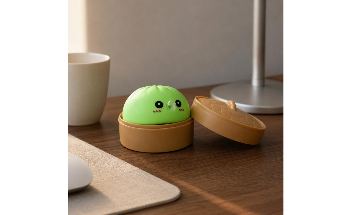 Dumpling Toy with Steamer Container - Soft Squishy for Fidgeting