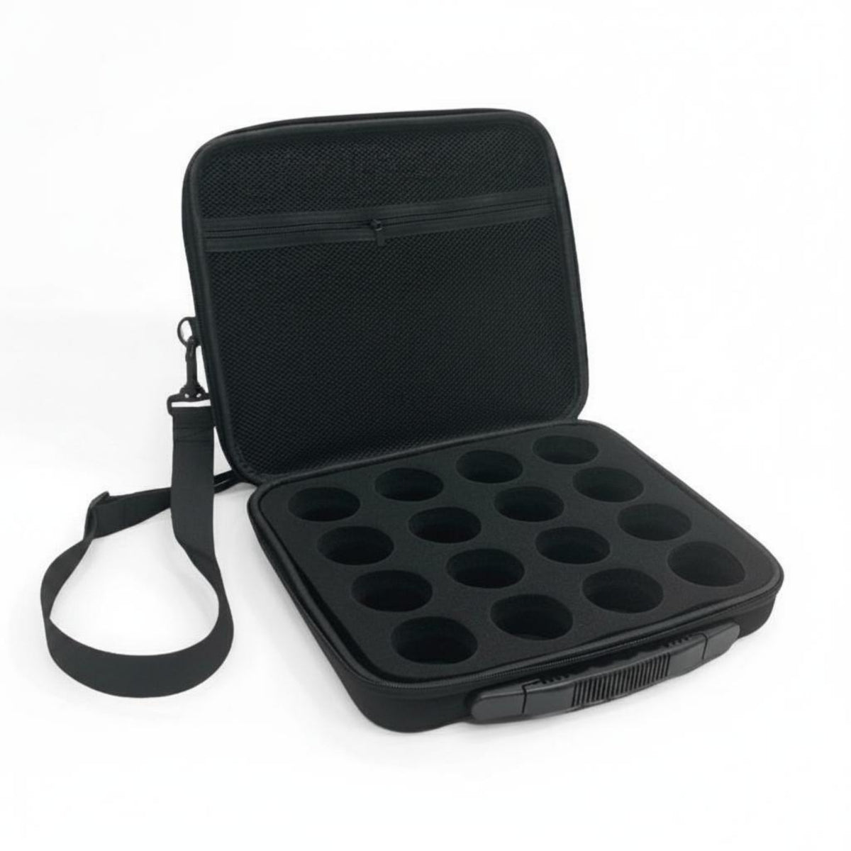 With Shoulder Strap Aluminum Billiard Case Sponge Insert Hard Billiard Ball Case Safeguarding Pool Balls Storage Bag Large Capacity for Travel, Tournament