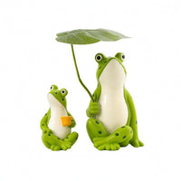 2 Pieces Frog Ornament Resin Frog Figurine Home Decoration Painted Gift