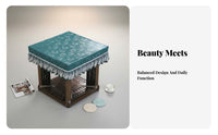 Oil-Proof Heated Table Cover Heat Resistant Waterproof Table Protector Easy Care for Mahjong Players, Families, Game Room, Kitchen, Parties