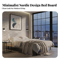 Wooden Slat Frame floor-level setup Compatible Horizontal Wood Slat Set Eliminates Box foundation Slatted Support for Renters, Parents, Guest Room, Dormitory, Daybed