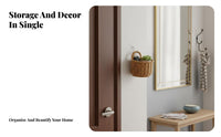 Wicker Wall Pocket Imitation Rattan Small Woven Storage Container Multi-Purpose