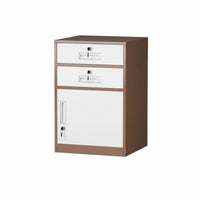 Lockable Under Desk File Cabinet Large Capacity Locking Office Drawer Unit Moisture-Proof Low Profile Metal Cabinet Waterproof