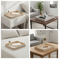 Rectangular Tray Premium Tray with Raised Sides Easy to Clean Desktop Organizer for Vanity