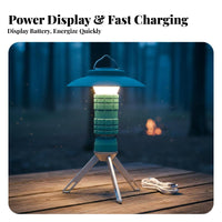 Multi-Functional Multifunctional Tent Light Lightweight Lighthouse Design Camp Lamp Power Bank Function Rechargeable Outdoor Flashlight Waterproof for Campers, Hikers, Anglers, Emergency