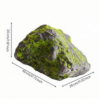Faux Lichen Rock Natural-Looking Lichen-Covered Rock Artificial Mossy Stone Realistic Indoor for Photographers