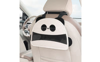 Fleece-Like Panda Car Seat Organizer Adjustable Straps Headrest Hanging Organizer