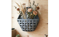 Hexagonal Wall Basket Openwork Wooden Wall Basket Decorative Storage Home Decor