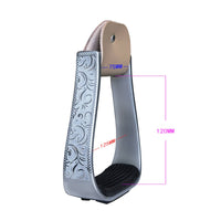 Aluminum Stirrups with Rubber Pad Non-Slip Stirrups with Rubber Pad Firm Hold Tack for Adults