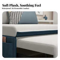 Space-Saving Fold-expandable Loveseat Bed Foldable Design Armless Fold-expandable Sofa Bed Multi-purposeFunction Sleeper Couch Easy Conversion for Apartment Dwellers, Young Adults, Small Living areas, Balcony, Guest Room, Lounge Area