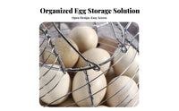 Hollow-out Design Chicken Egg Basket Decorative Metal Wire Egg Holder Sturdy Construction for Pantry, Dining Table