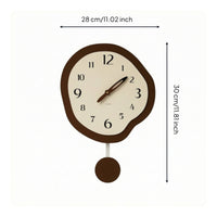 Decorative Wall Clock Irregular Analog Wall Clock Silent for Bedroom, Office
