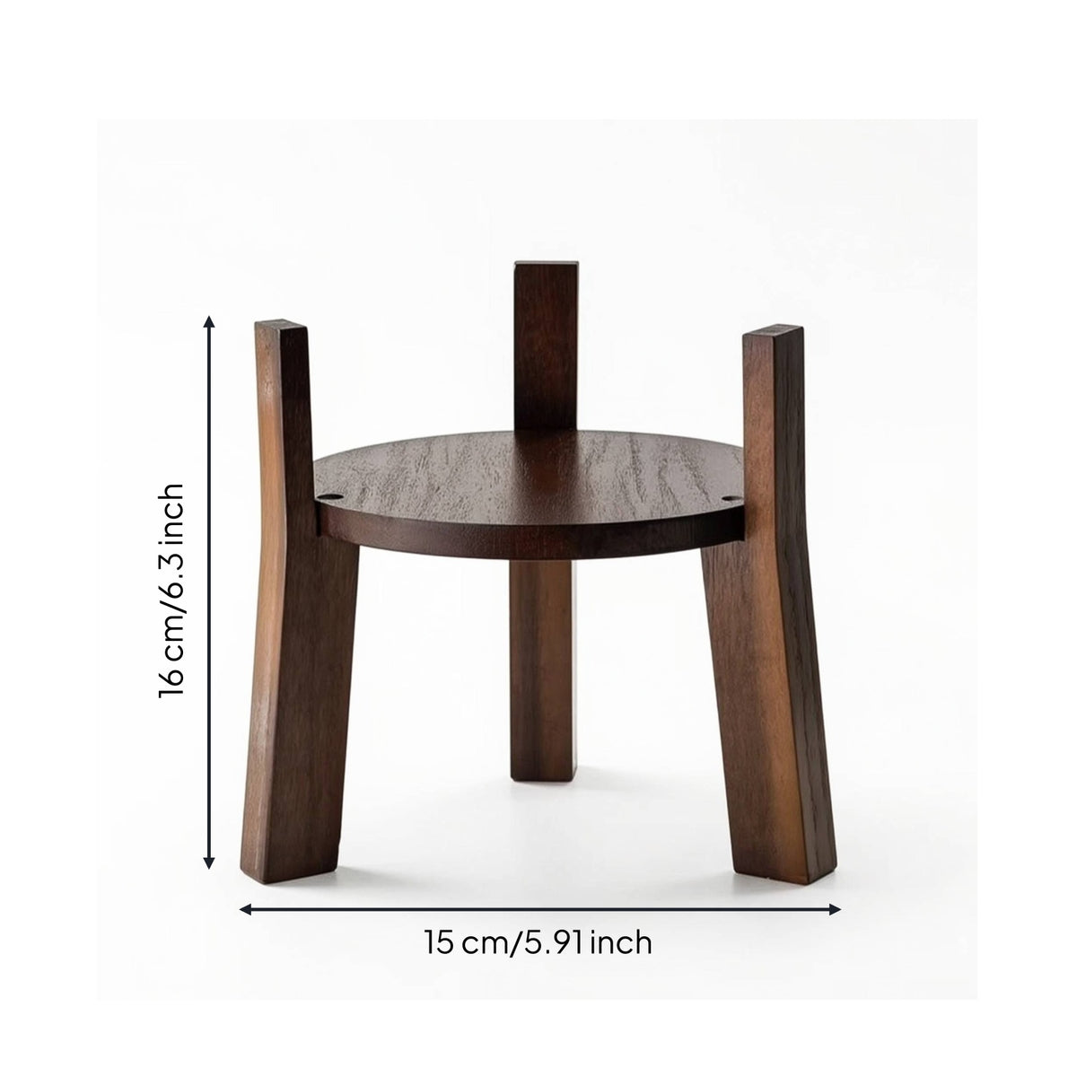 Jar Stand Rustic Wooden Stand Round Furniture for Dining Table