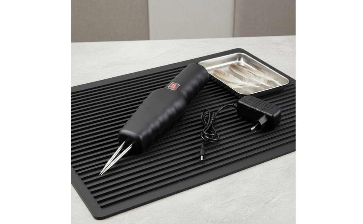 Waterproof Electric Poultry Plucker Portable Handheld Chicken Defeatherer Powerful Engine Rechargeable Duck Plucking Tool Stainless Steel Head for Farmers, Homesteaders, Hunters, Farm, Butcher Shop, Kitchen