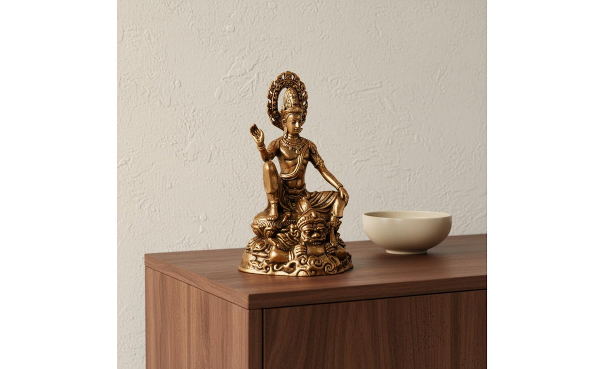 Jatukham Rammathep Sculpture Artisanal Brass Buddha Statue Intricate Details