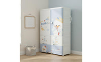 Large Capacity Baby Clothes Armoire Long-Lasting Kids Wardrobe Closet Heavy Duty Children's Clothes Organizer Formaldehyde-Safe for Babies, Toddlers, Nursery, Playroom, Bedroom