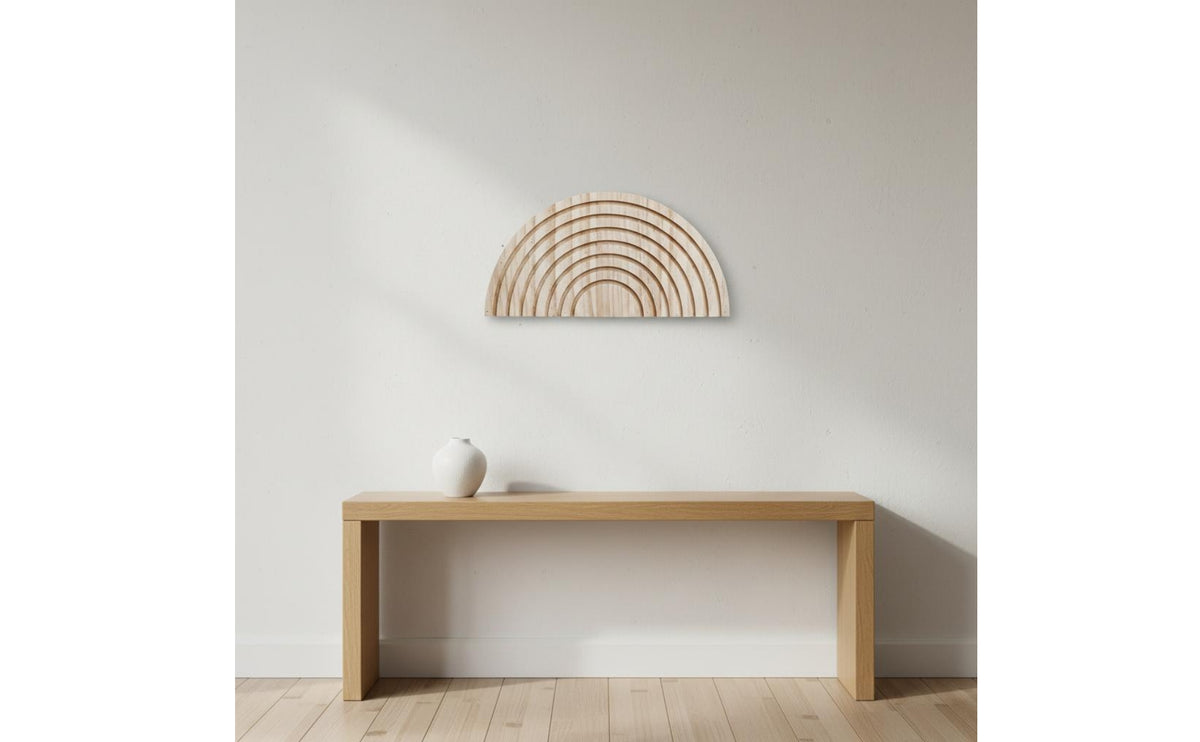 Decorative Half Circle Wall Planter Creative Design Wooden Semicircle Planter Multi-Use for Living Room, Bedroom