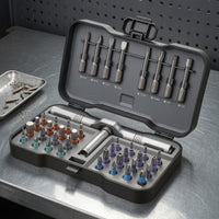Two-positionPosition Ratchet Screwdriver Kit Compact Screwdriver Kit Hard Case T Handle Driver Set Molded Slots